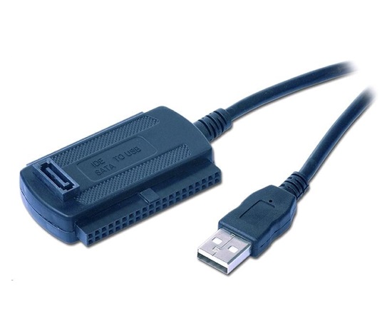 GEMBIRD Kabel adaptér USB 2.0 - IDE 2,5"/3,5" + SATA (redukce + napájecí zdroj)