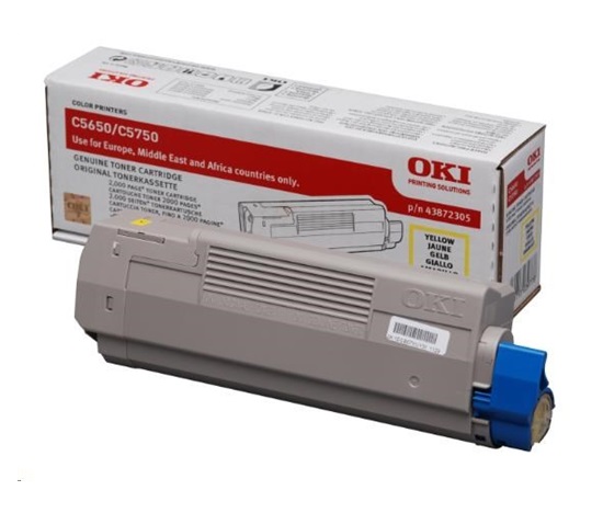 Žltý toner OKI pre C5650/C5750 (2 000 strán)