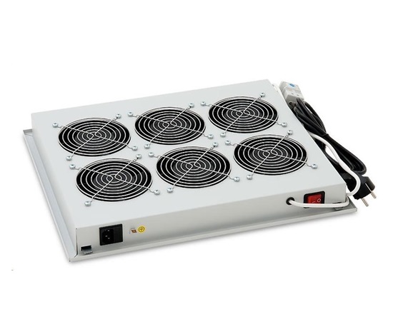 TRITON Ventilačná jednotka horná (dolná), 6 ventilátorov-230V/90W, termostat, sivá