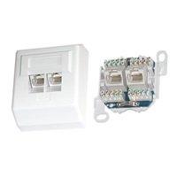 Zásuvka Profi UTP 2x RJ45 Cat5E, korunka, sadrokartón