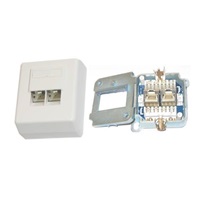 Zásuvka Profi STP 2x RJ45 Cat5E, korunka, sadrokartón