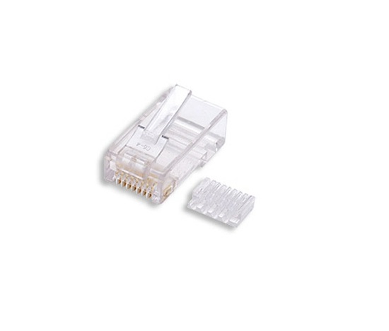 Konektor RJ45 UTP (8p8c), Cat6, 50µm, skladaný, drôt - 100 ks