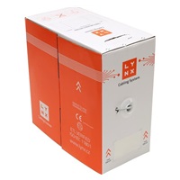 UTP kábel LYNX, Cat5E, licna(lanko), PVC, Dca, sivý, 305m
