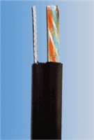 UTP kabel PlanetElite s nosným lankem, Cat5E, drát, venkovní PE, černý, 305m