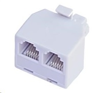 Zásuvka RJ12, 1x6p6c/2x6p6c - telefón