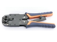 Kleště PROFI s ráčnou pro konektory RJ10, RJ11, RJ12, RJ45, DEC s odizolovávačem