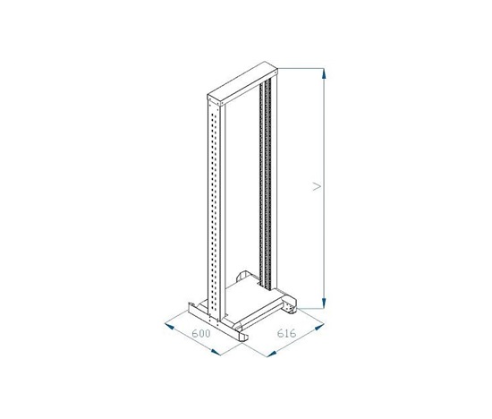 19" montážny rám TRITON 32U, jeden kus