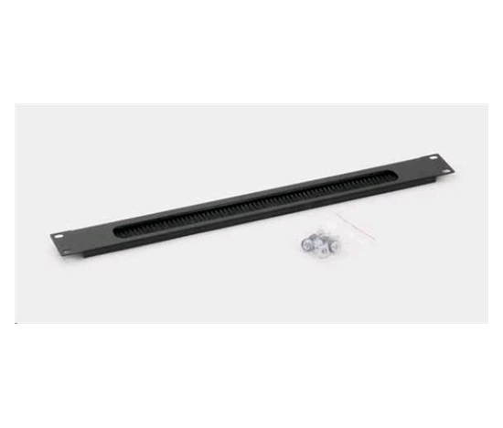 TRITON Priechodný panel 1U - štetec RAL 9005 čierny