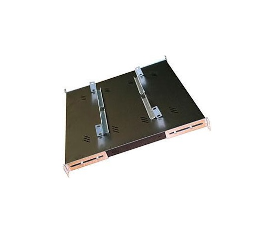 TRITON Regál s perforáciou 19", 1U/350 mm, nosnosť 50 kg, čierny