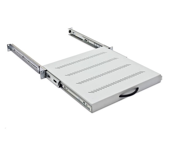 TRITON Výsuvná polica 19", 1U/350 mm, nosnosť 30 kg, čierna