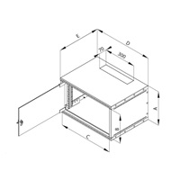 19" jednodielny rack TRITON 12U/400 mm - FLAT PACK
