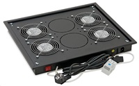 TRITON Ventilačná jednotka horná (spodná), 4 ventilátory-230V/60W, termostat, čierna