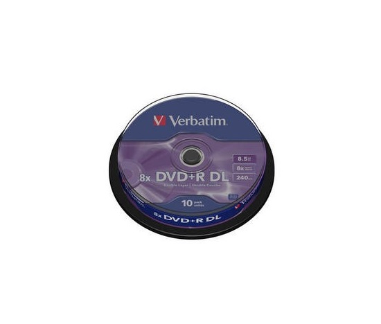 VERBATIM DVD+R(10-pack) Dvojvrstvové/8x/8.5 GB/vreteno