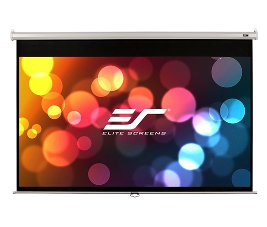 Elite Screens M80NWV 80", Projekční plátno, roleta, 80" (203,2 cm), 4:3, 121,9x162,6cm, Gain 1,1, case bílý