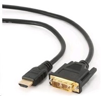 GEMBIRD HDMI - DVI kábel 1,8 m (M/M, DVI-D, Single Link, pozlátené kontakty, tienený)