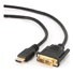 GEMBIRD HDMI - DVI 3 m kábel (M/M, DVI-D, Single Link, pozlátené kontakty, tienený)