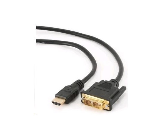 GEMBIRD HDMI kábel na DVI 4,5 m (M/M, DVI-D, Single Link, pozlátené kontakty, tienený)