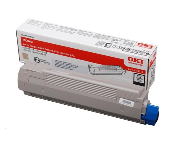 Čierny toner OKI pre MC860<>br> <b>Kapacita:</b> 9 500 str. pri 5 % pokrytí.