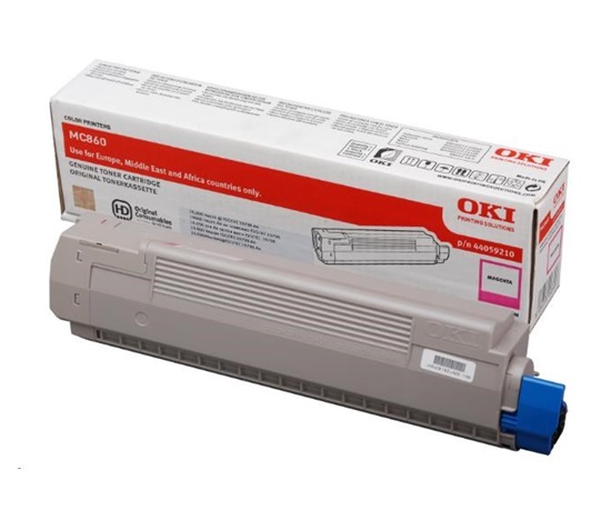 Toner OKI pre MC860<>br> <b>Kapacita:</b> 10 000 strán za minútu pri 5 % pokrytí.