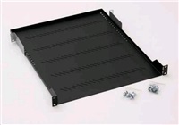 TRITON Regál s perforáciou 19", 1U/750 mm, nosnosť 40 kg, sivý