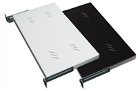 TRITON Regál s perforáciou 19", 1U/250 mm, nosnosť 15 kg, sivý