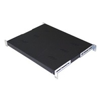 TRITON Regál s perforáciou 19", 1U/450 mm, nosnosť 80 kg, čierny