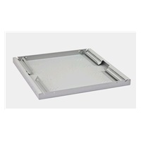 TRITON Regál s perforáciou 19", 1U/550 mm, nosnosť 80 kg, sivý