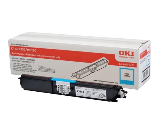 Toner Oki Cyan pre C110/C130 (2.5k)