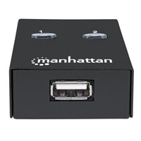 MANHATTAN USB 2.0 přepínač 2:1 (switch, 1 zařízení pro 2 PC)
