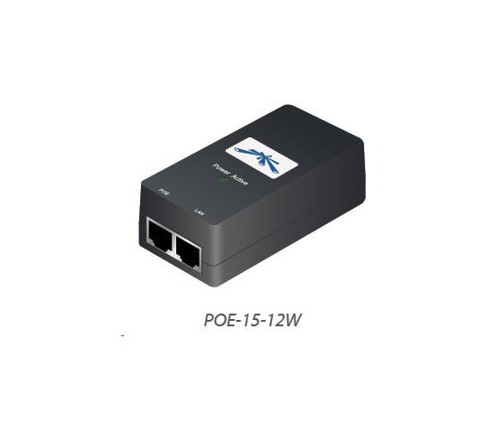UBNT POE-15-12W [PoE adaptér 15V/0,8A (12W), vrátane. napájací kábel]
