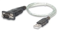MANHATTAN prevodník USB na sériový port (USB AM / DB9M, RS232), blister