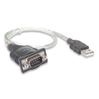 MANHATTAN prevodník USB na sériový port (USB AM / DB9M, RS232), blister