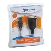 MANHATTAN prevodník USB na sériový port (USB AM / DB9M, RS232), blister