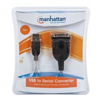 MANHATTAN prevodník USB na sériový port (USB AM / DB9M, RS232), blister