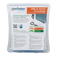 MANHATTAN prevodník USB na sériový port (USB AM / DB9M, RS232), blister