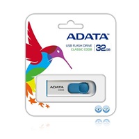 ADATA Flash Disk 32GB C008, USB 2.0 Klasická, biela