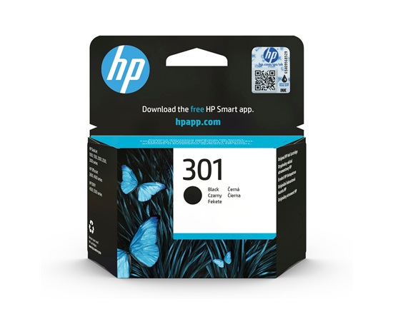 Čierny atramentový košík HP 301, 3 ml, CH561EE (190 strán)