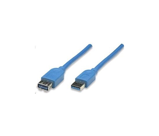 MANHATTAN USB kábel 3.0 A-A predĺženie 2m, modré