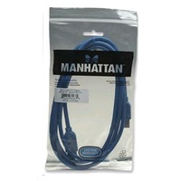MANHATTAN USB kábel 3.0 A-A predĺženie 2m, modré
