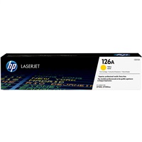 HP 126A Yellow LJ Toner Cart, CE312A (1,000 pages)