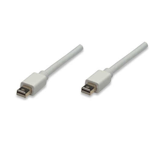 MANHATTAN Mini DisplayPort kábel, samec na samca, 1 m, biely