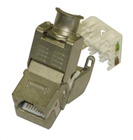 Keystone Cat6A, STP, samorezný so zacvakávaním, strieborný