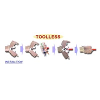 Keystone Cat6A, STP, samorezný so zacvakávaním, strieborný