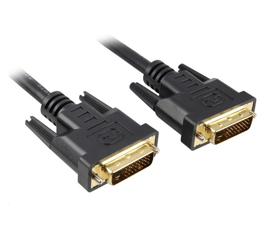 Prepojovací kábel PREMIUMCORD DVI na DVI 2 m (DVI-D, M/M, dual link)