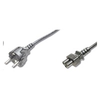 Napájací kábel PREMIUMCORD 230V pre NTB 2m (3pin C5, trojlístok, "Mickey Mouse")