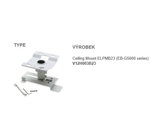 EPSON Ceiling Mount ELPMB23 pro EB-19xx,17xx,8x,8xx,EB-Sx,EB-Xx,EB-Wx Ceiling Kit  - stropní držák projektoru