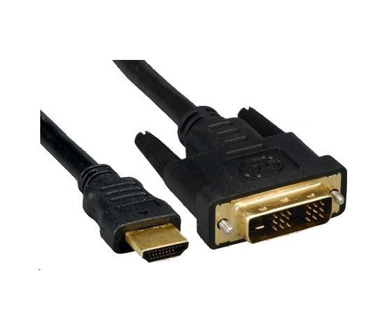 PREMIUMCORD HDMI - DVI kábel 10 m (M/M, pozlátené kontakty, tienený)