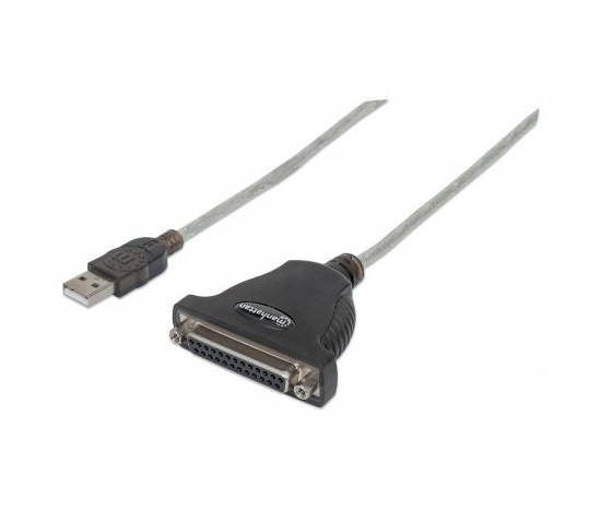 MANHATTAN Kábel / prevodník USB na paralelný port 1,8 m (USB AM / DB25F, IEEE1284)