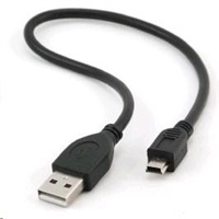 Kábel USB GEMBIRD 2.0 A-Mini B (5pin) 30 cm na externé pevné disky (ADATA, WD, ...)