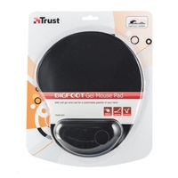 TRUST Bigfoot Gelová podložka pod myš, čierna, gél